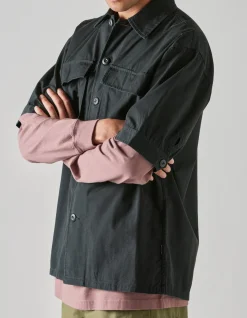 Shirts*Maharishi 4513 Advisor'S Overshirt Black Blk-108F