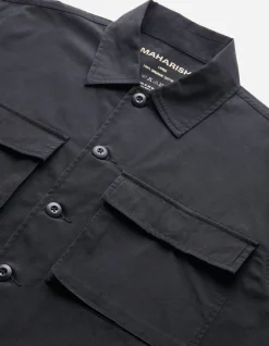 Shirts*Maharishi 4513 Advisor'S Overshirt Black Blk-108F