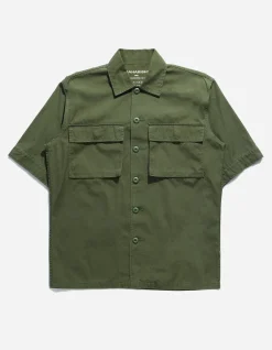 Shirts*Maharishi 4513 Advisor'S Overshirt Olive Og-107F