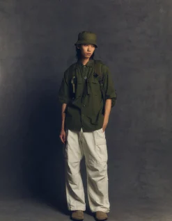 Shirts*Maharishi 4513 Advisor'S Overshirt Olive Og-107F