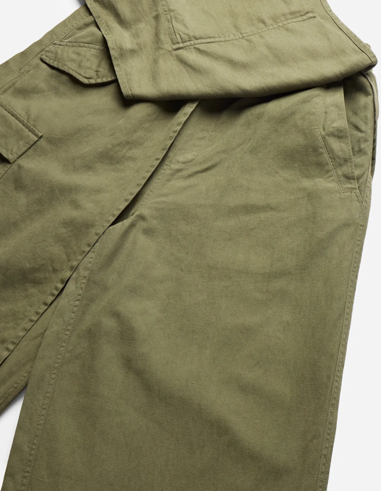 Cargo Pants*Maharishi 4588 Asym Cargo Hakama Pants Olive Og-107F
