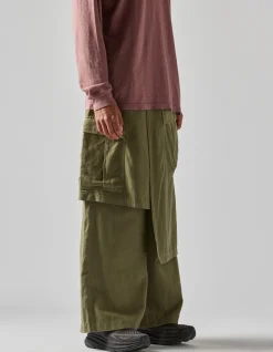 Cargo Pants*Maharishi 4588 Asym Cargo Hakama Pants Olive Og-107F