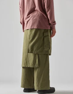 Cargo Pants*Maharishi 4588 Asym Cargo Hakama Pants Olive Og-107F