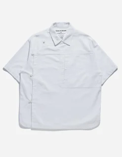 Shirts*Maharishi 4512 Asym Monk Shirt White
