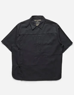 Shirts*Maharishi 4512 Asym Monk Shirt Black