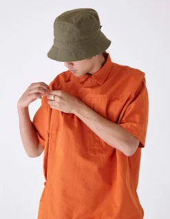 Shirts*Maharishi 4298 Asym Monk Shirt Rust