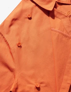 Shirts*Maharishi 4298 Asym Monk Shirt Rust