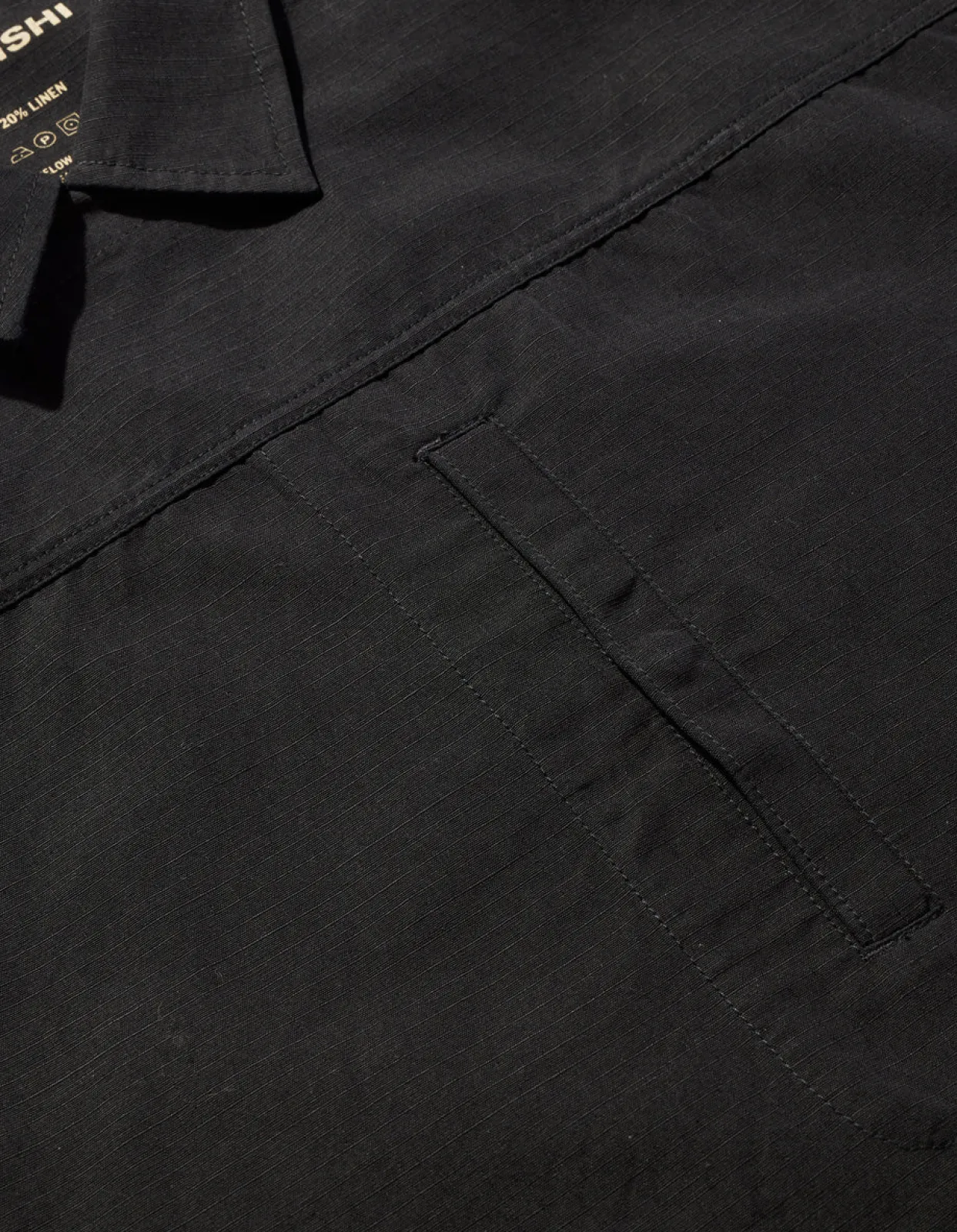 Shirts*Maharishi 4298 Asym Monk Shirt Black