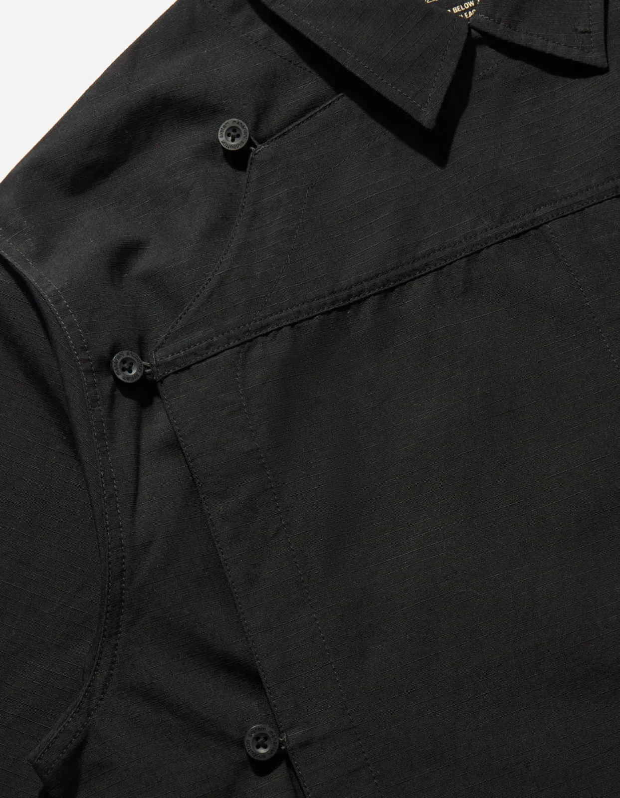Shirts*Maharishi 4298 Asym Monk Shirt Black