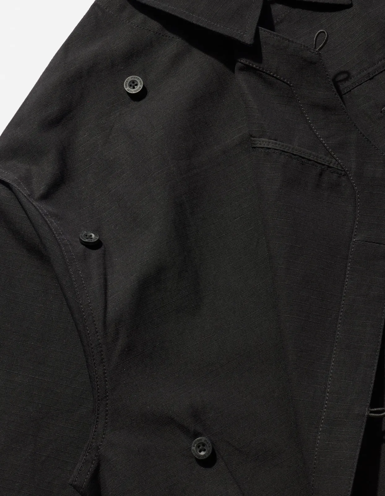 Shirts*Maharishi 4298 Asym Monk Shirt Black
