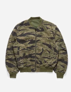 Jackets*Maharishi 4289 Camo Reversible Flight Jacket Mint Gold/Olive