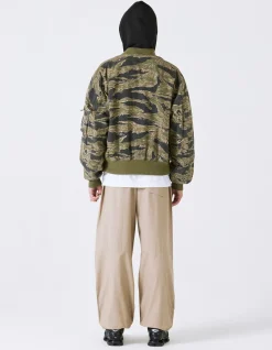 Jackets*Maharishi 4289 Camo Reversible Flight Jacket Mint Gold/Olive