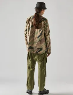 Shirts*Maharishi 4522 Camo Stand Collar Shirt Woodland