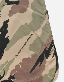Shirts*Maharishi 4522 Camo Stand Collar Shirt Woodland
