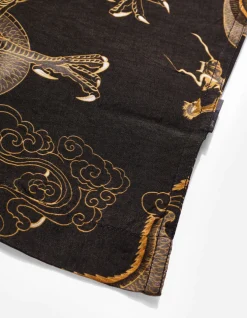 Shirts*Maharishi 4234 Cloud Dragon Camp Collar Shirt Golden Black