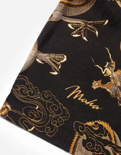 Shirts*Maharishi 4234 Cloud Dragon Camp Collar Shirt Golden Black