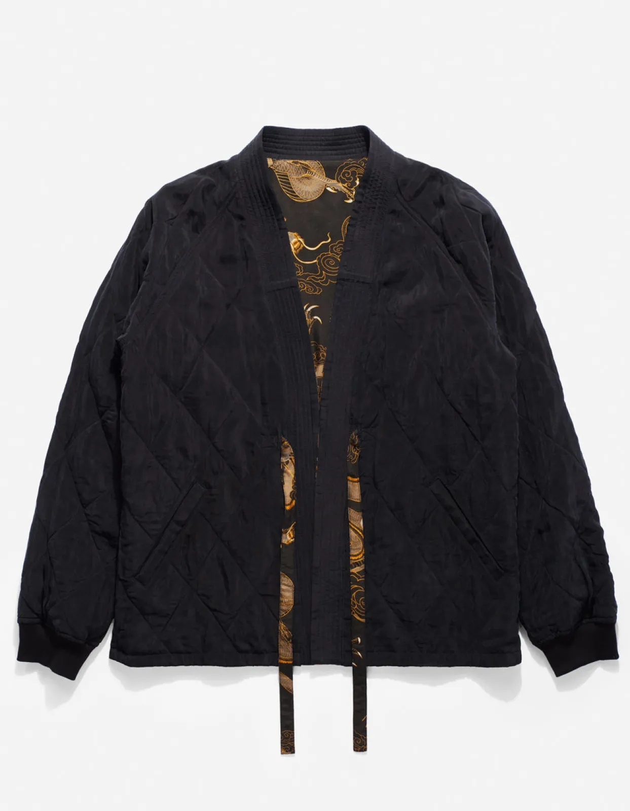 Kimonos*Maharishi 4220 Cloud Dragon Reversible Kimono Golden Black