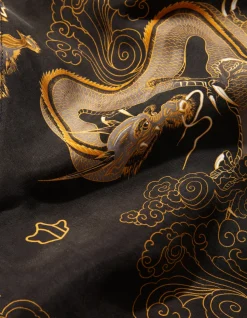 Kimonos*Maharishi 4220 Cloud Dragon Reversible Kimono Golden Black