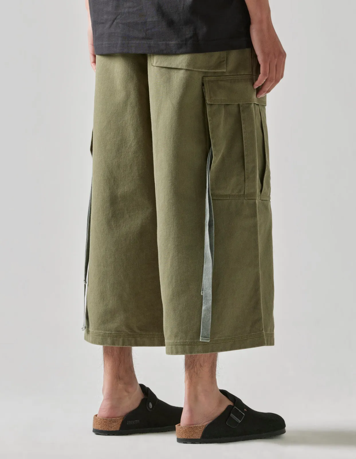 Cargo Pants*Maharishi 4511 Cropped U.S. Hakama Track Pants Olive Og-107F