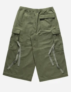 Cargo Pants*Maharishi 4511 Cropped U.S. Hakama Track Pants Olive Og-107F