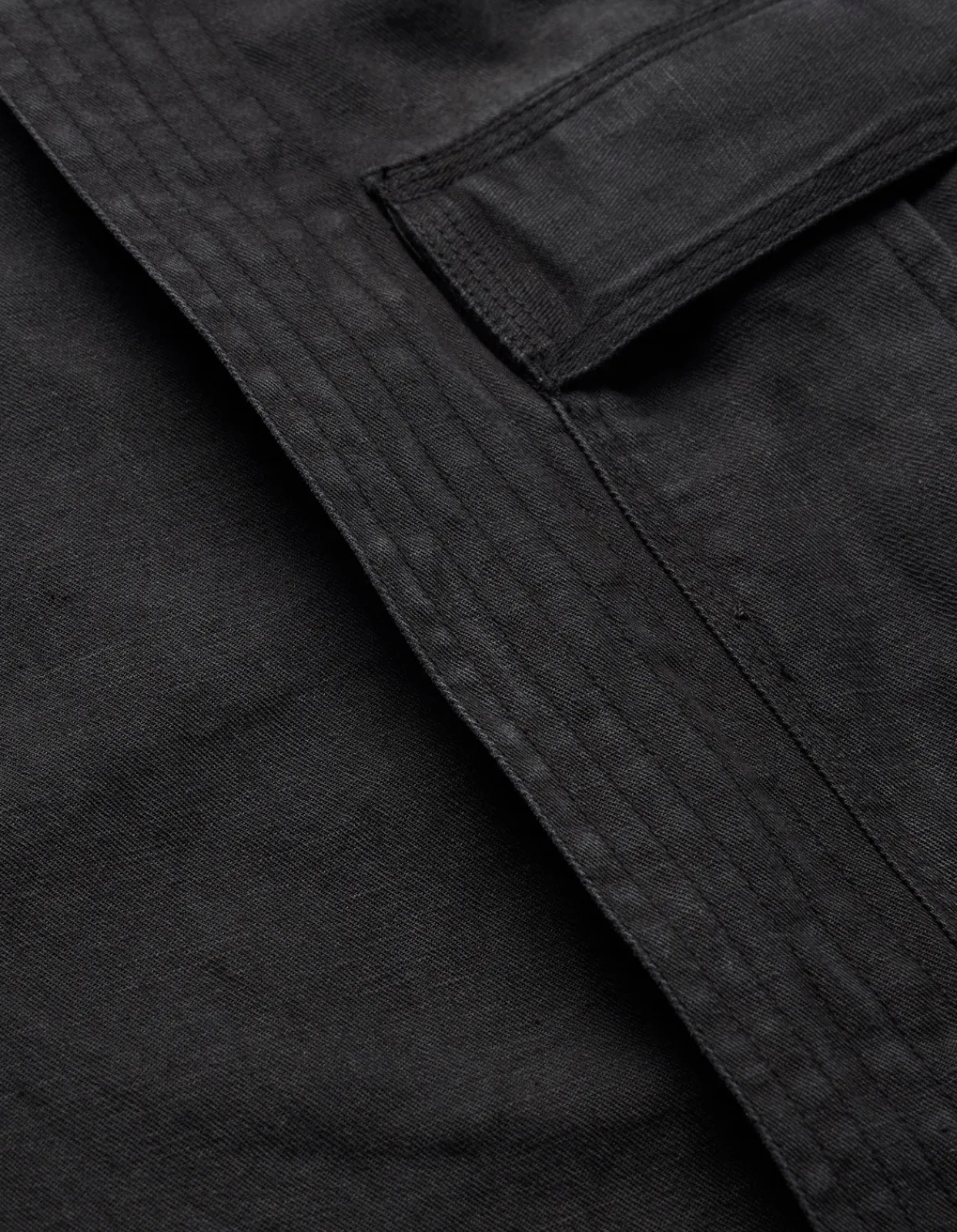 Cargo Pants*Maharishi 4511 Cropped U.S. Hakama Track Pants Black