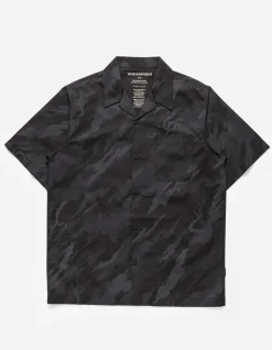 Shirts*Maharishi 4312 Dpm:Bonsai Forest Camp Collar Shirt Subdued Night