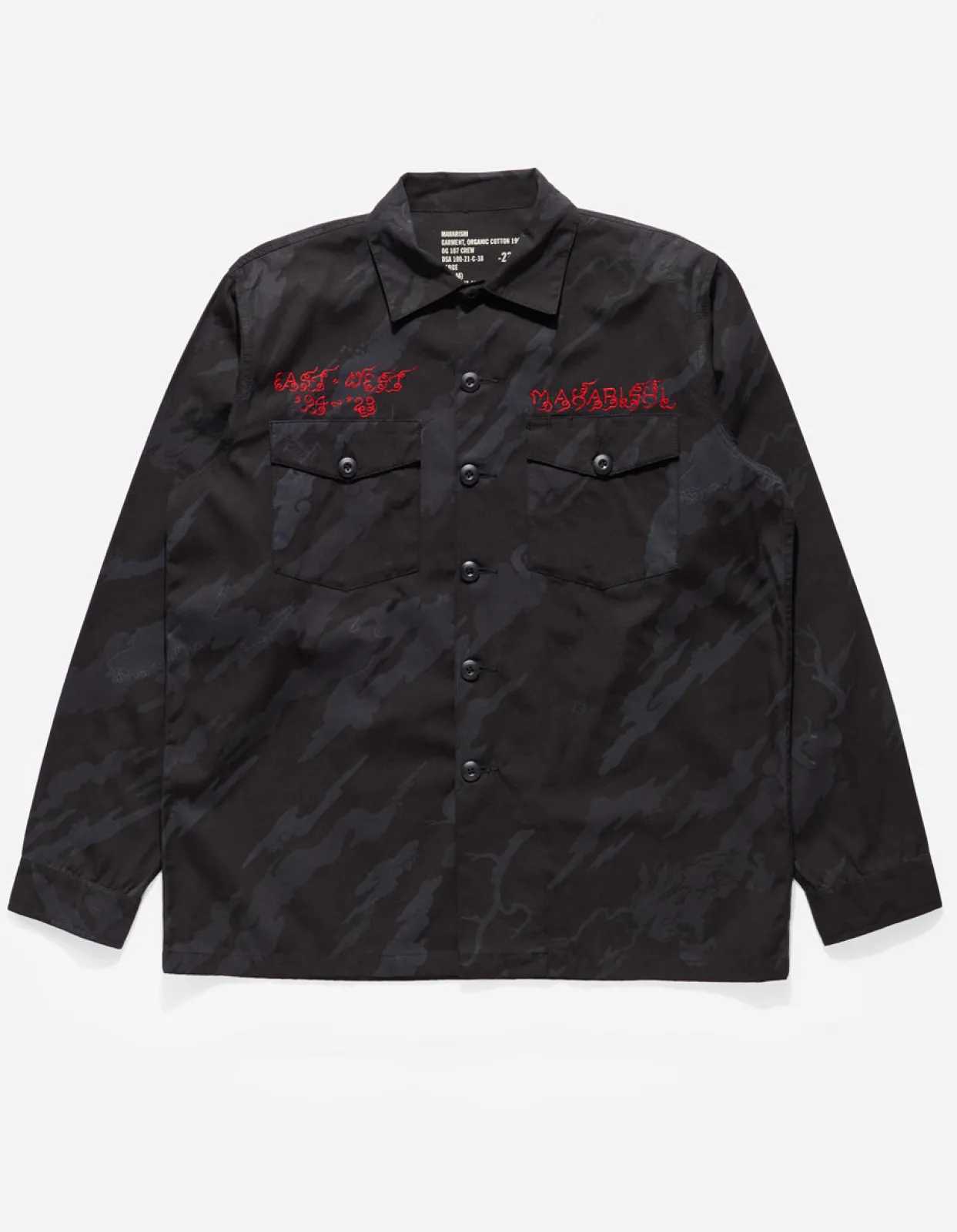 Shirts*Maharishi 4308 Dpm:Bonsai Forest Cloud Dragon Utility Shirt Subdued Night