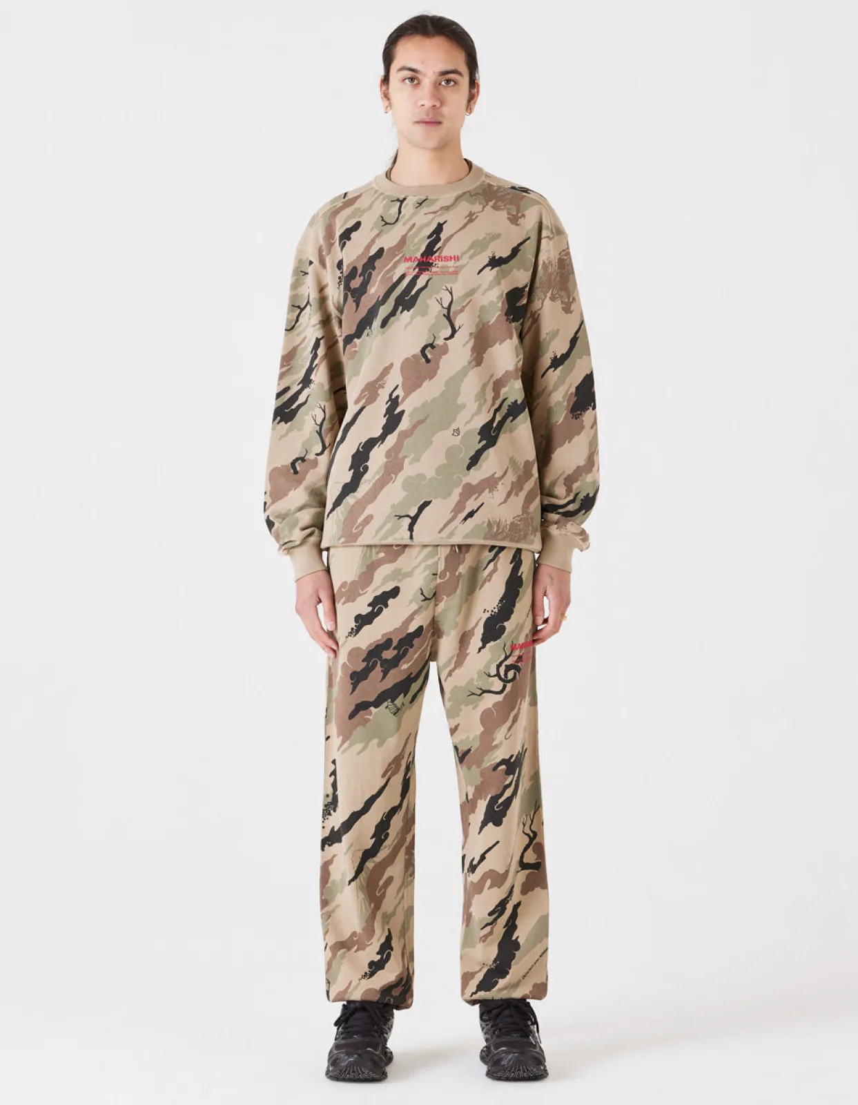 Crew Sweats*Maharishi 4598 Dpm:Bonsai Forest Miltype Embroidered Crew Sweat Woodland