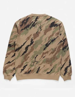 Crew Sweats*Maharishi 4598 Dpm:Bonsai Forest Miltype Embroidered Crew Sweat Woodland