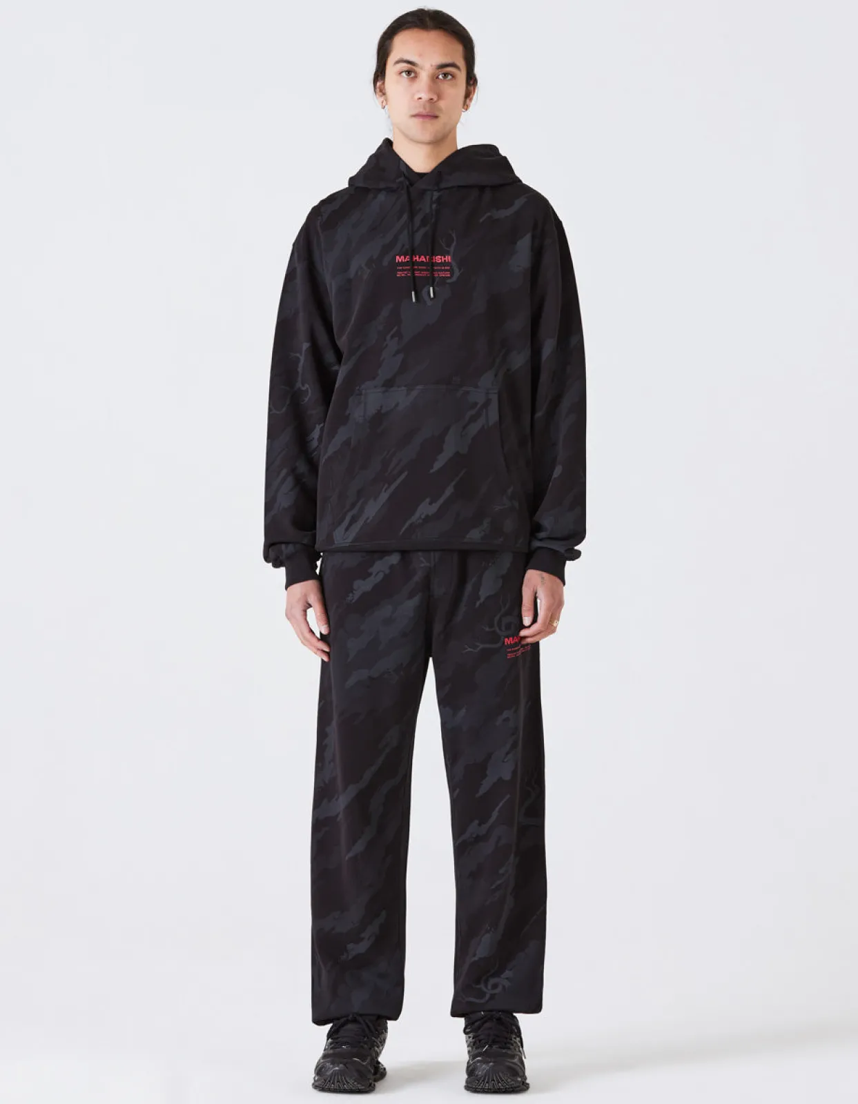 Hooded Sweats*Maharishi 4597 Dpm:Bonsai Forest Miltype Embroidered Hooded Sweat Subdued Night