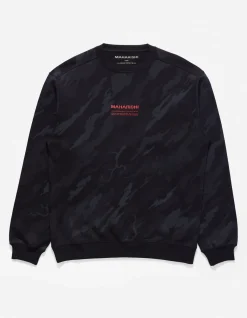 Crew Sweats*Maharishi 4598 Dpm:Bonsai Forest Miltype Embroidered Crew Sweat Subdued Night
