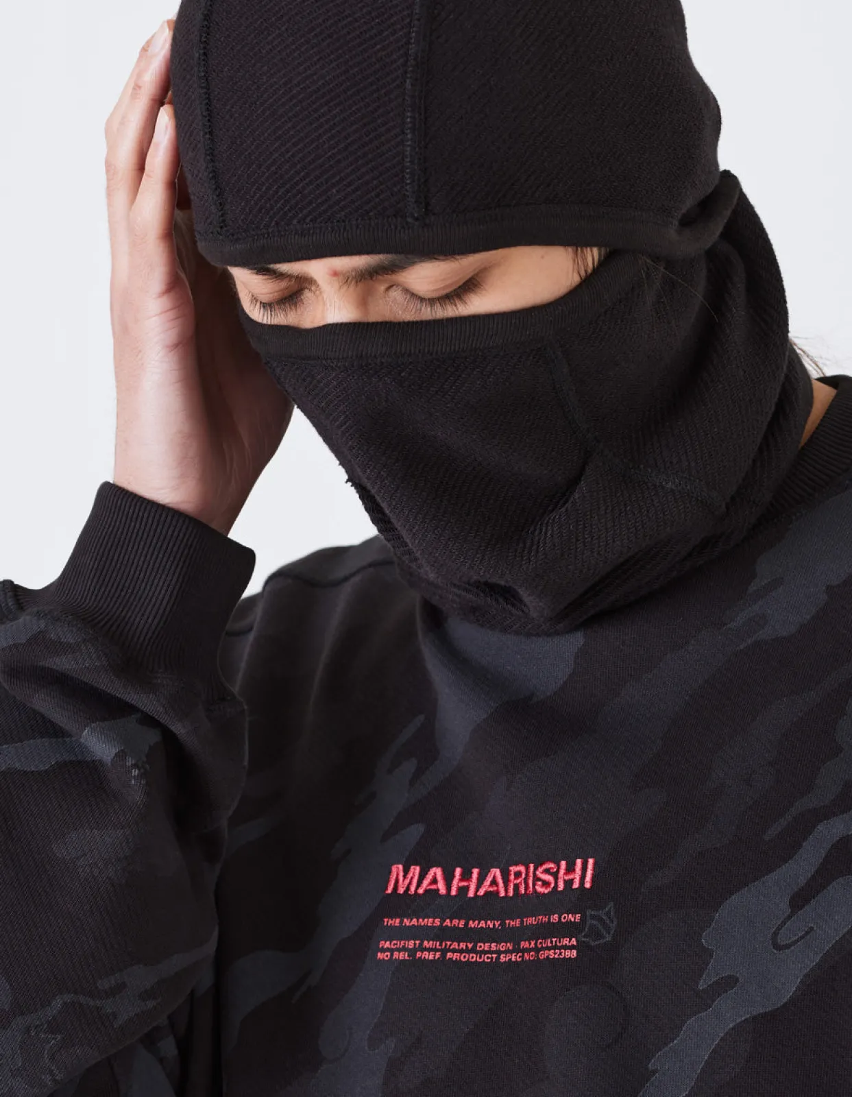 Crew Sweats*Maharishi 4598 Dpm:Bonsai Forest Miltype Embroidered Crew Sweat Subdued Night