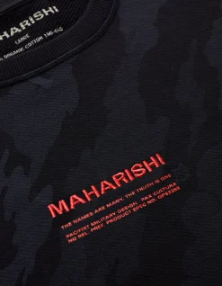 Crew Sweats*Maharishi 4598 Dpm:Bonsai Forest Miltype Embroidered Crew Sweat Subdued Night