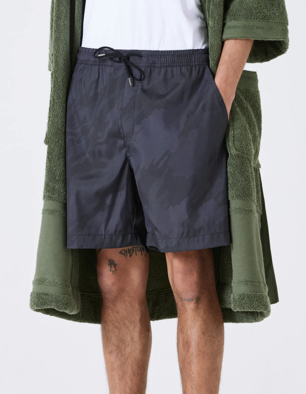 Swim Shorts*Maharishi 1022 Dpm:Bonsai Forest Swim Shorts Subdued Night