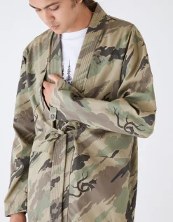 Kimonos*Maharishi 4306 Dpm:Bonsai Forest Utility Kimono Overshirt Woodland
