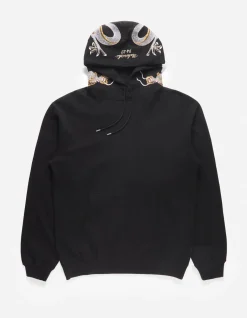 Hooded Sweats*Maharishi 4212 Dragon Embroidered Hooded Sweat Golden Black