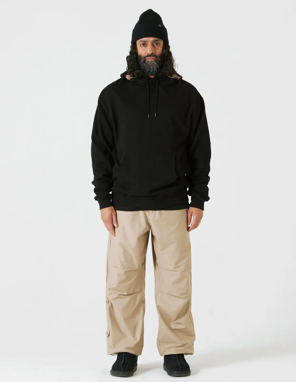 Hooded Sweats*Maharishi 4212 Dragon Embroidered Hooded Sweat Golden Black