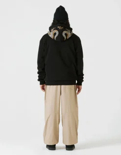 Hooded Sweats*Maharishi 4212 Dragon Embroidered Hooded Sweat Golden Black