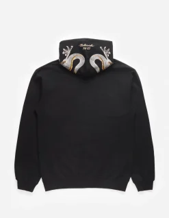Hooded Sweats*Maharishi 4212 Dragon Embroidered Hooded Sweat Golden Black