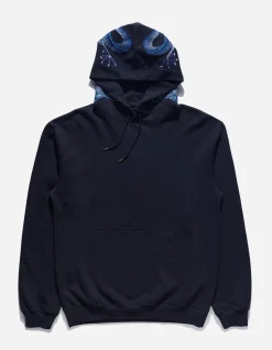 Hooded Sweats*Maharishi 4212 Dragon Embroidered Hooded Sweat Navy Blue