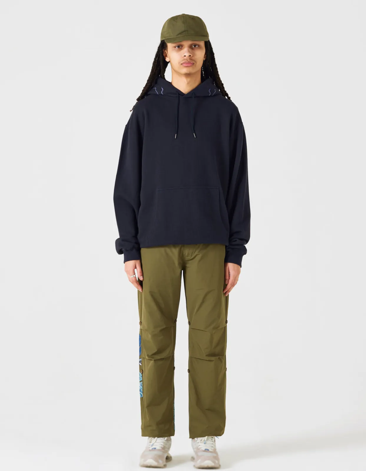 Hooded Sweats*Maharishi 4212 Dragon Embroidered Hooded Sweat Navy Blue