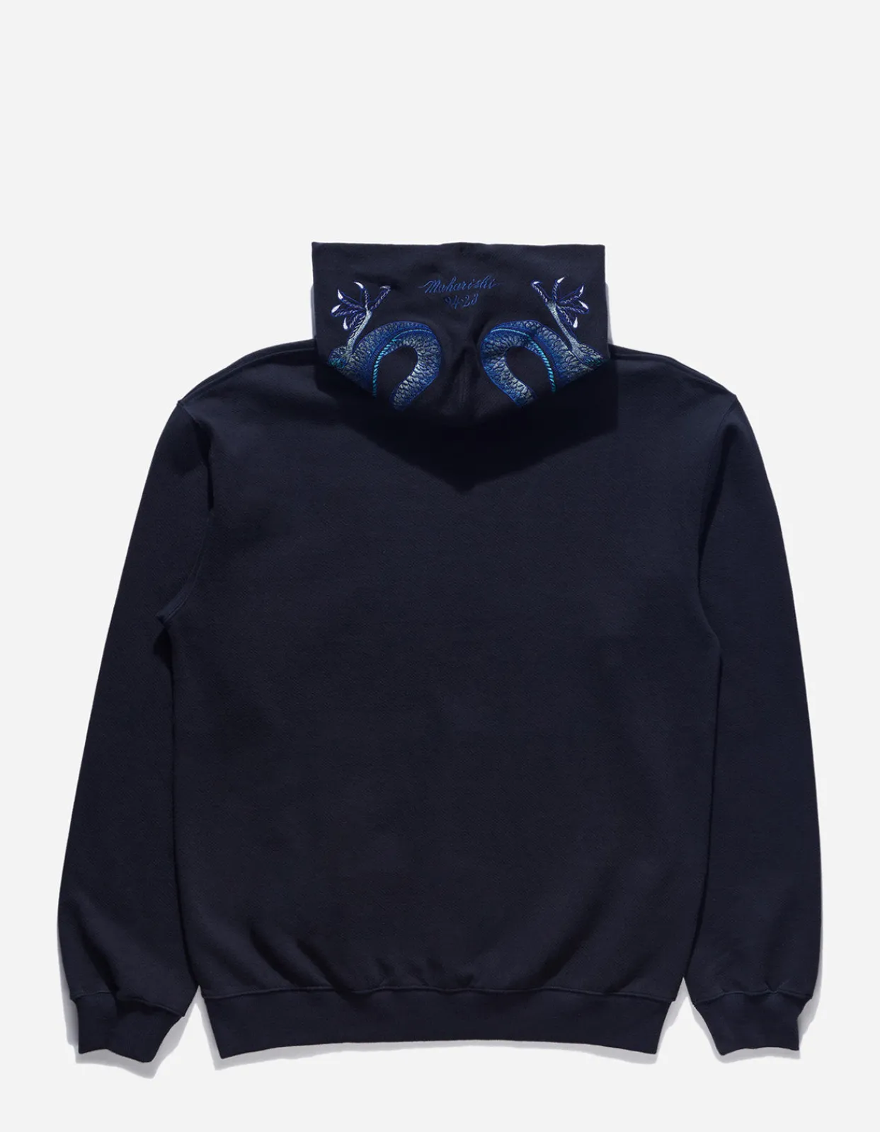 Hooded Sweats*Maharishi 4212 Dragon Embroidered Hooded Sweat Navy Blue