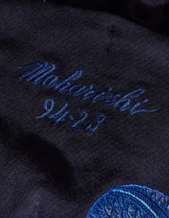 Hooded Sweats*Maharishi 4212 Dragon Embroidered Hooded Sweat Navy Blue