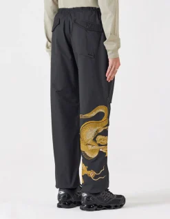 Original Snopants*Maharishi 4215 Dragon Embroidered Straight Snopants® Golden Black