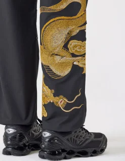 Original Snopants*Maharishi 4215 Dragon Embroidered Straight Snopants® Golden Black