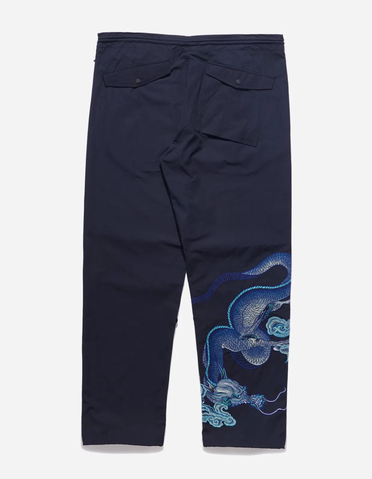 Original Snopants*Maharishi 4215 Dragon Embroidered Straight Snopants® Navy Blue