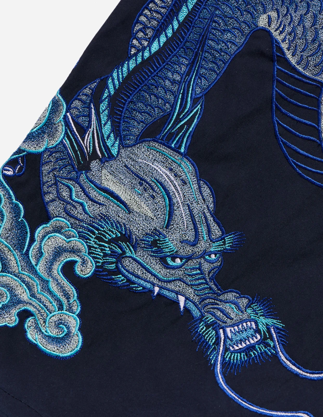 Original Snopants*Maharishi 4215 Dragon Embroidered Straight Snopants® Navy Blue