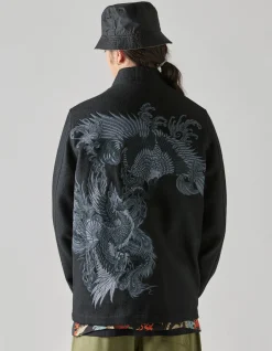 Kimonos*Maharishi 4533 Duality Stadium Kimono Tonal Black