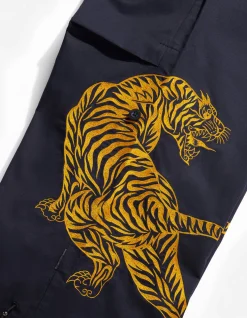 Original Snopants*Maharishi 4282 Duelling Tigers Embroidered Loose Snopants® Navy