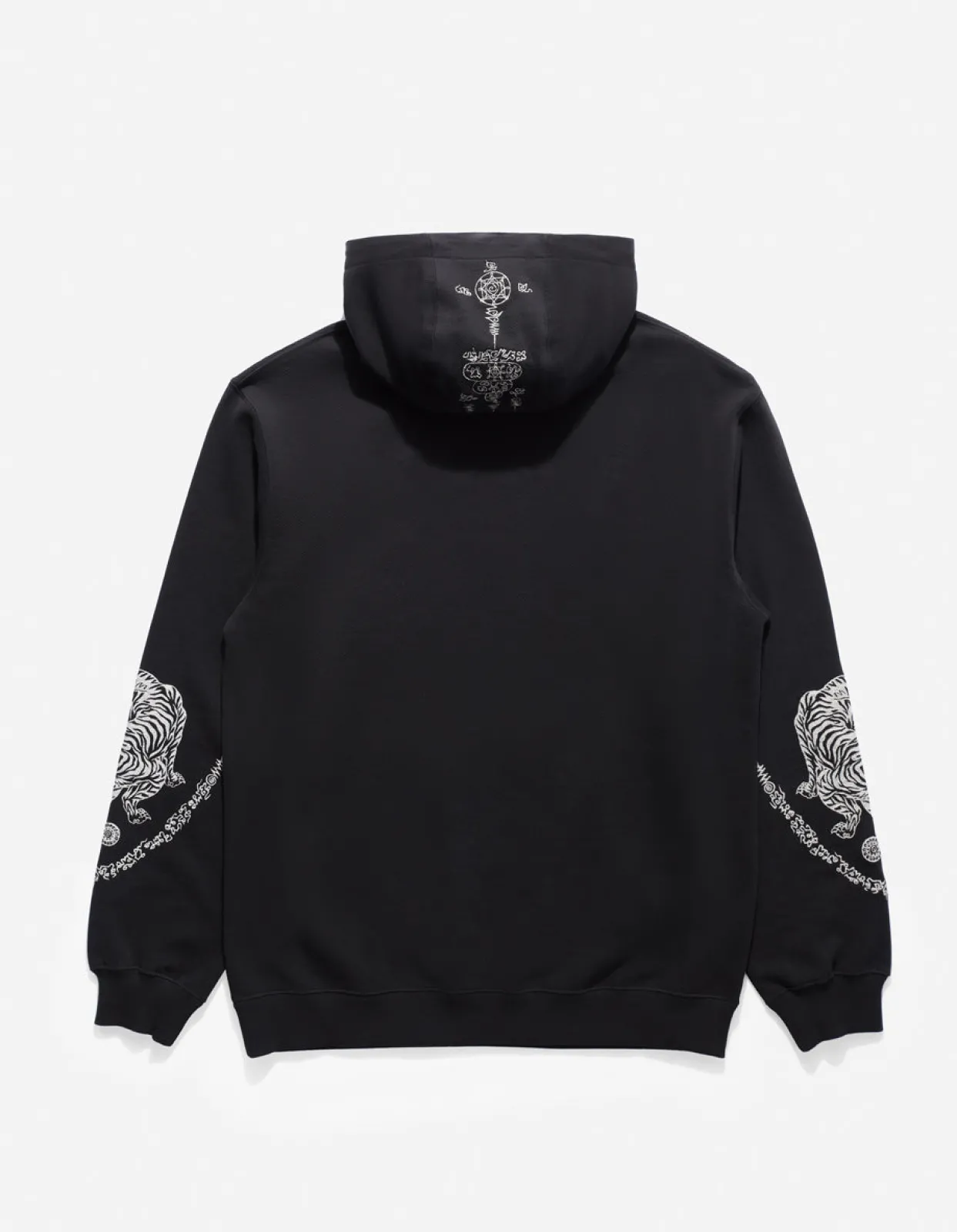 Hooded Sweats*Maharishi 4280 Duelling Tigers Embroidered Hooded Sweat Black
